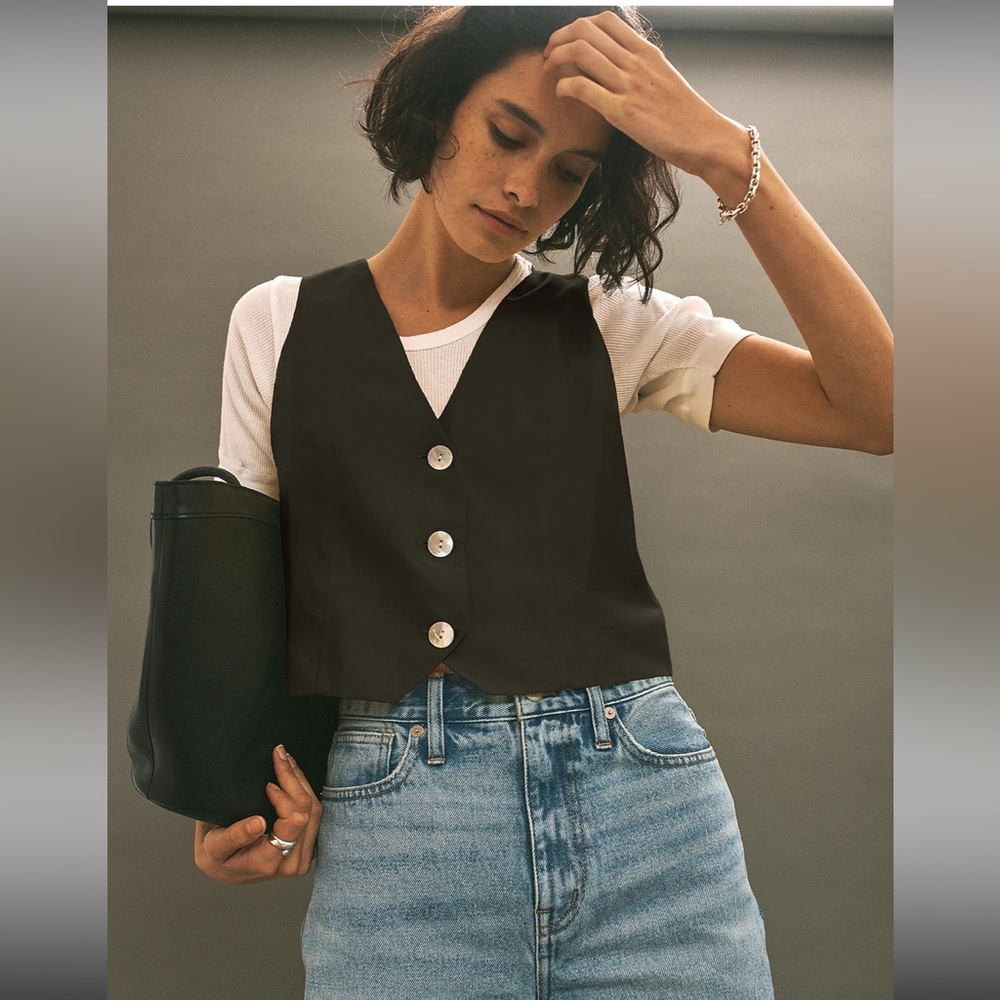 Madewell Katrina Crop Vest Top in Softdrape